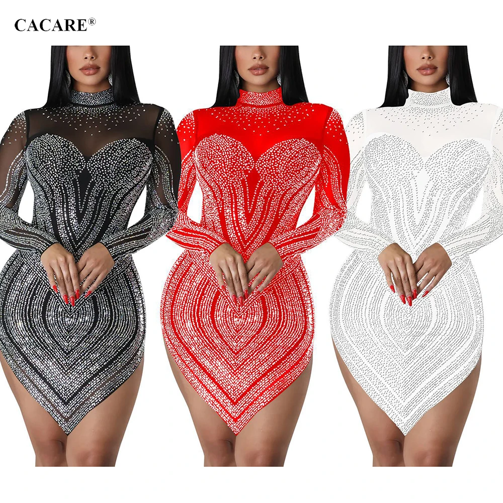 

Sexy Sequins Female Dress Short Traf Summer Mesh Mini Party Dresses Shinning New in Clothing White Black Red F0651 CACARE
