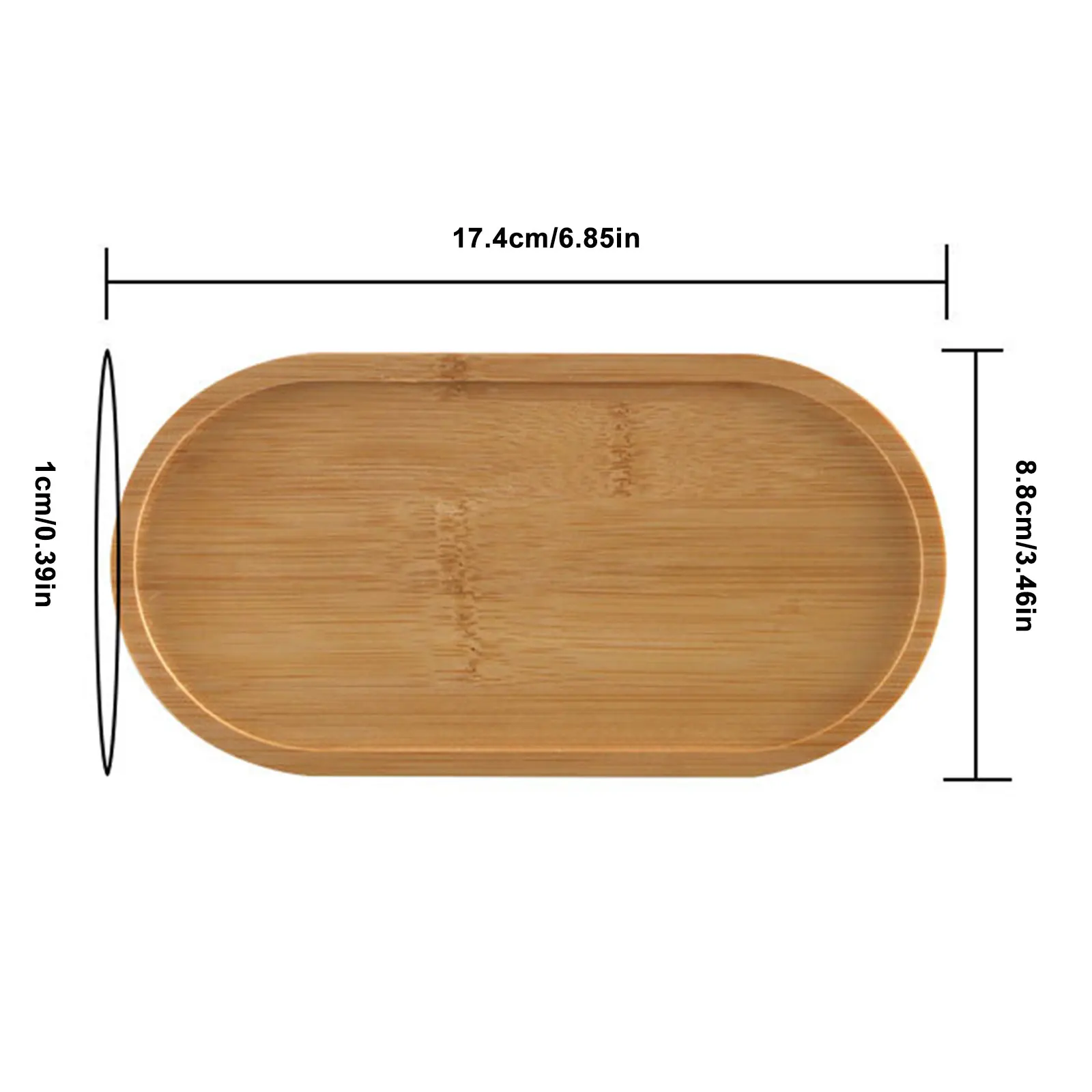 1/2pcs Bamboo Vanity Tray Bathroom Counter Tray for Organizing Bottles Candle Perfume Decorative Small Oval Platter 2