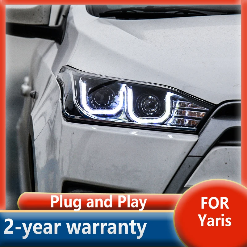 

Head Lamp for Toyota Yaris Headlights 2013-2016 LED Headlight LED DRL Hid Bi Xenon Auto Accessories
