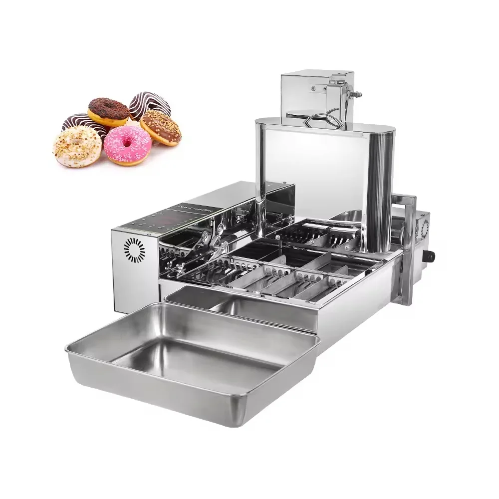 Small Donut Machine Making Automatic Commercial Donuts Maker Machine Automatic Bakery Electric Donut For Sale Snack Food Factory supermarket shelves convenience stores bulk ham sausages display small snack racks inclined display racks commercial shelve