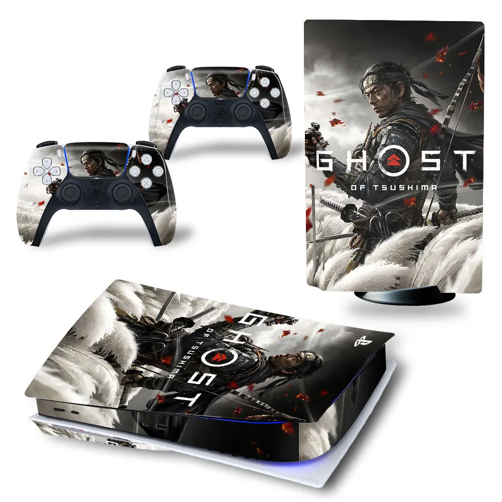 Tsushima Game Ps5 Disk Digital Editon Decal Skin Sticker Per Console Ps5 E Due Controller Adesivi In Vinile