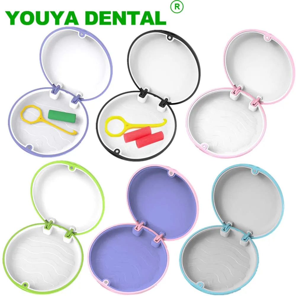 

Denture Storage Box Dental Retainer Case Orthodontic Fake Teeth Mouth Guard Braces Aligner Case Organizer Dentistry Accessorie