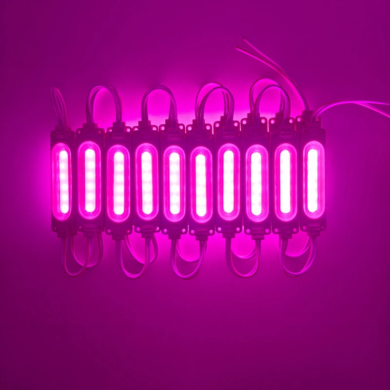 20PCS COB SMD 6LEDs LED Module Waterproof Light Advertising lamp DC 12V pink high lumen led modules