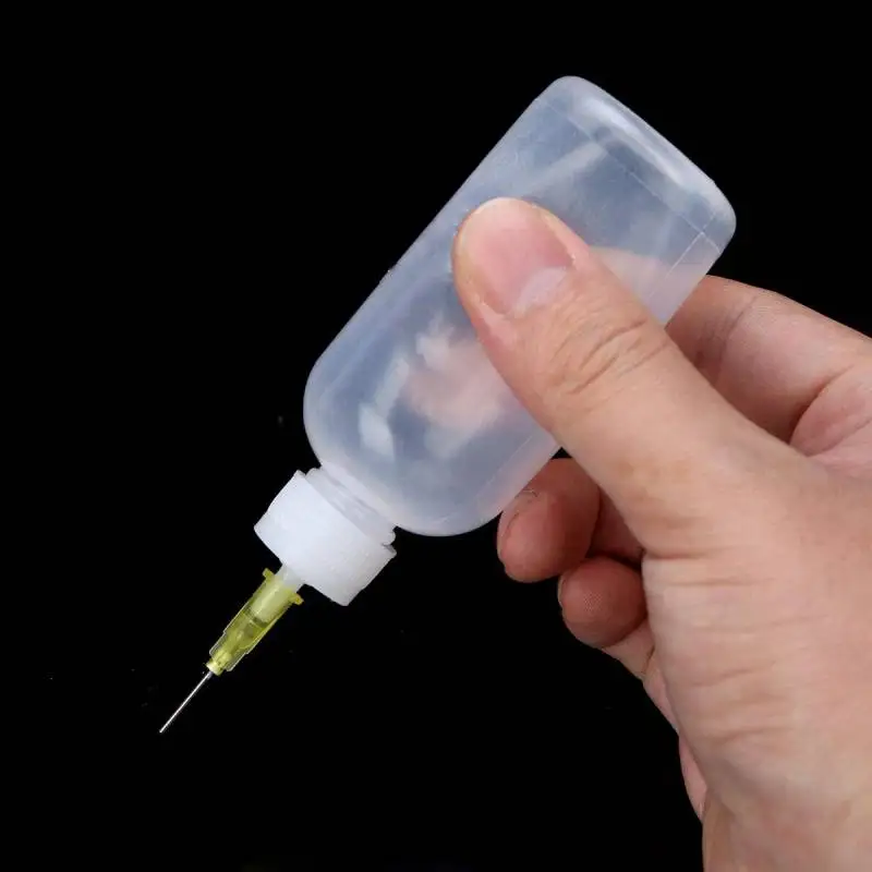 5pcs 50CC Art Bottle Plastic Needle Tip Applicator Condiment Sauce Dispenser Glue Squeeze Bottle for Liquid Oil Craft Painting