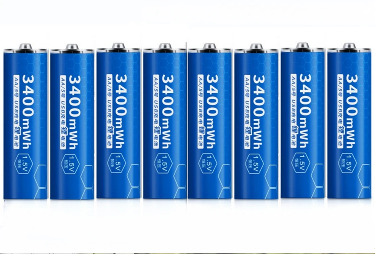 8pcs/lot Original 1.5v Aa Rechargeable Battery 3400mwh Usb Rechargeable