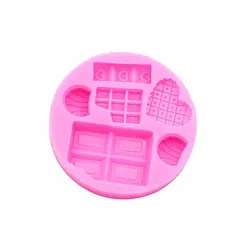 DIY Cartoon Ice Cream Candy Silicone Mold for Handmade Chocolate and Dessert Decoration (Pink)