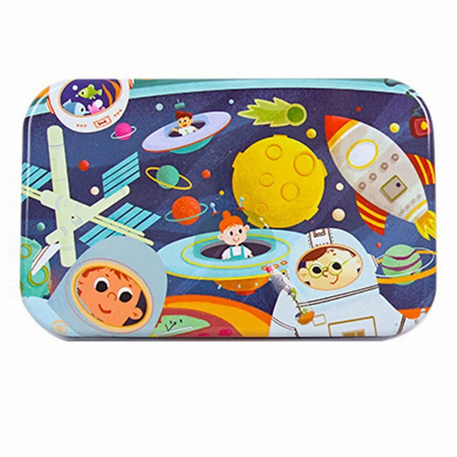 60 Pieces Of Box Puzzle For Children Preschool Education Anime Cartoon Wooden Puzzle Toys Space Astronauts Cabins