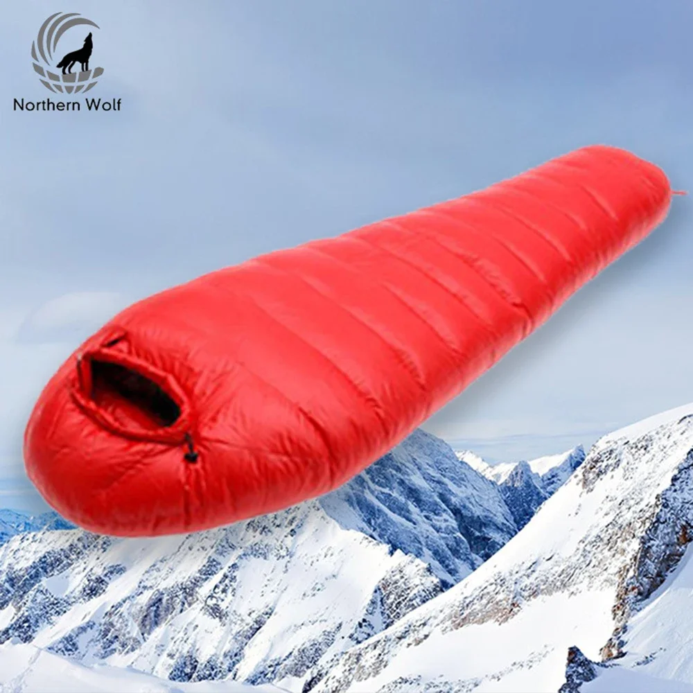 Cold Weather Mummy Sleeping Bag Outdoor Warm Bag Suitable for Camping Hiking Activities Autumn and Winter