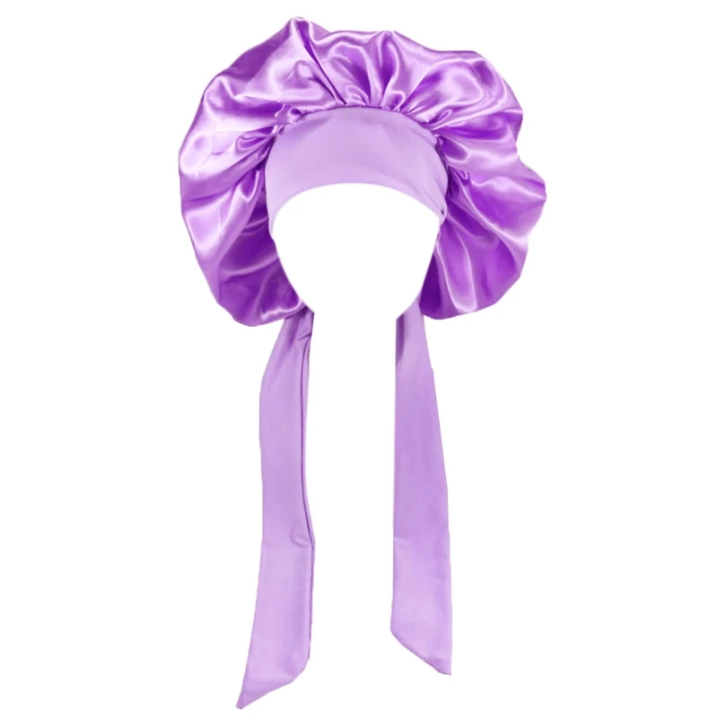

Silky Night Sleep Shower Cap Hair Bonnet Hat for Head Cover Turban High