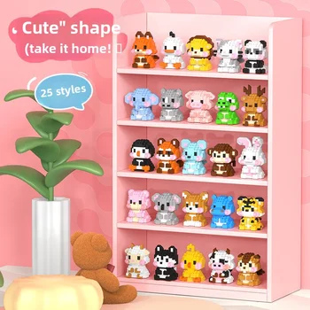 Animal Cat Bricks Constructor Set Micro Building Blocks Children Toy Adult Particle Building Block Dog Mini Toys Home Decoration 1