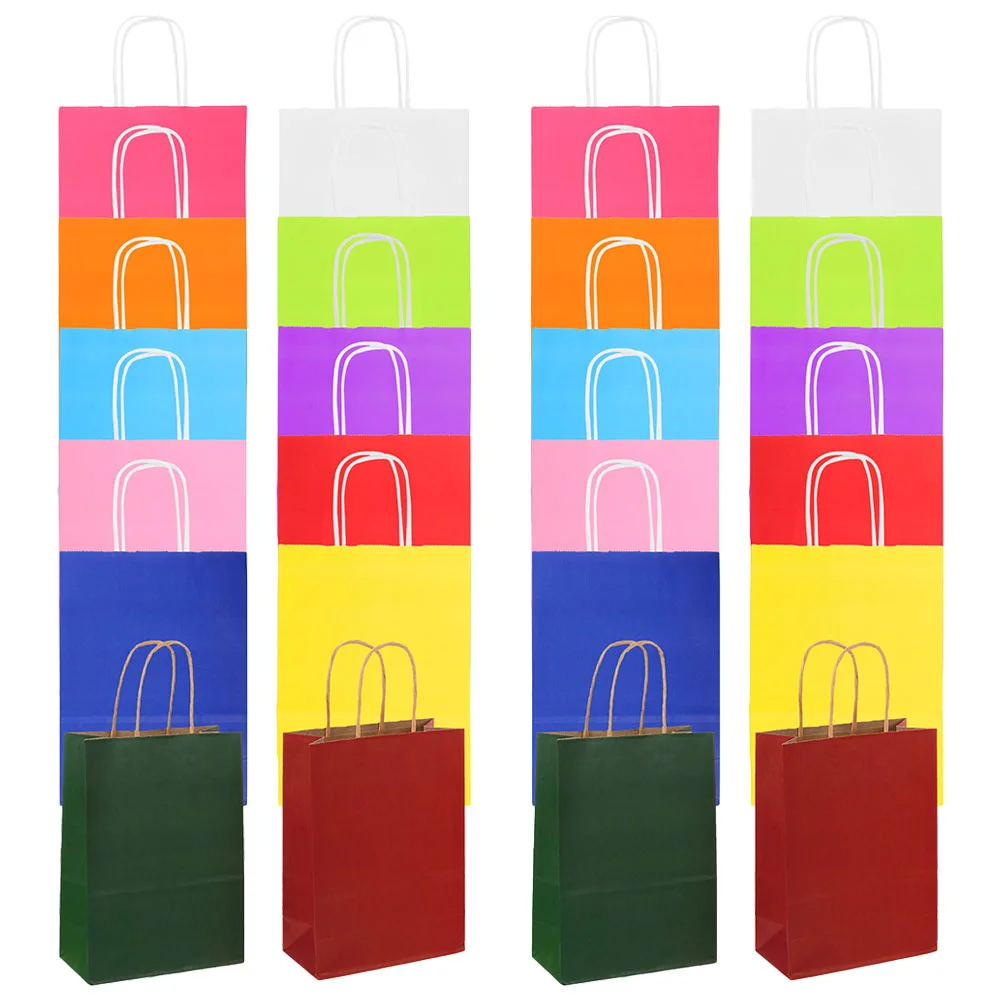 

24pcs Kraft Paper Bags with Handles Paper Gift Bags Jewelry Wrapping Bags Paper Bags