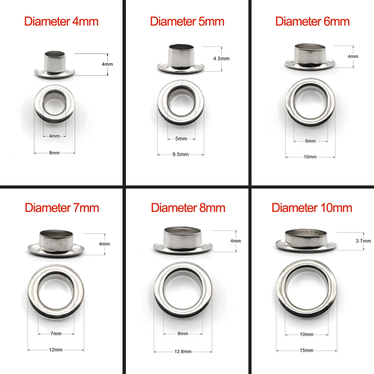 Eyelet Grommet Ring Kit Eyelet Grommet Ring Grommet Eyelet Kit Screw Back Eyelets 100sets Brass Material