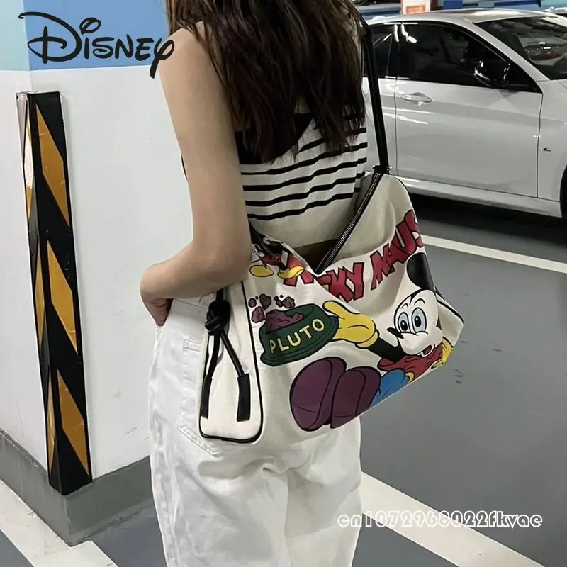Disney Mickey New Unisex Travel Bag Fashion Large Capacity Women's Crossbody Bag Cartoon Multi Functional Leisure Fitness Bag