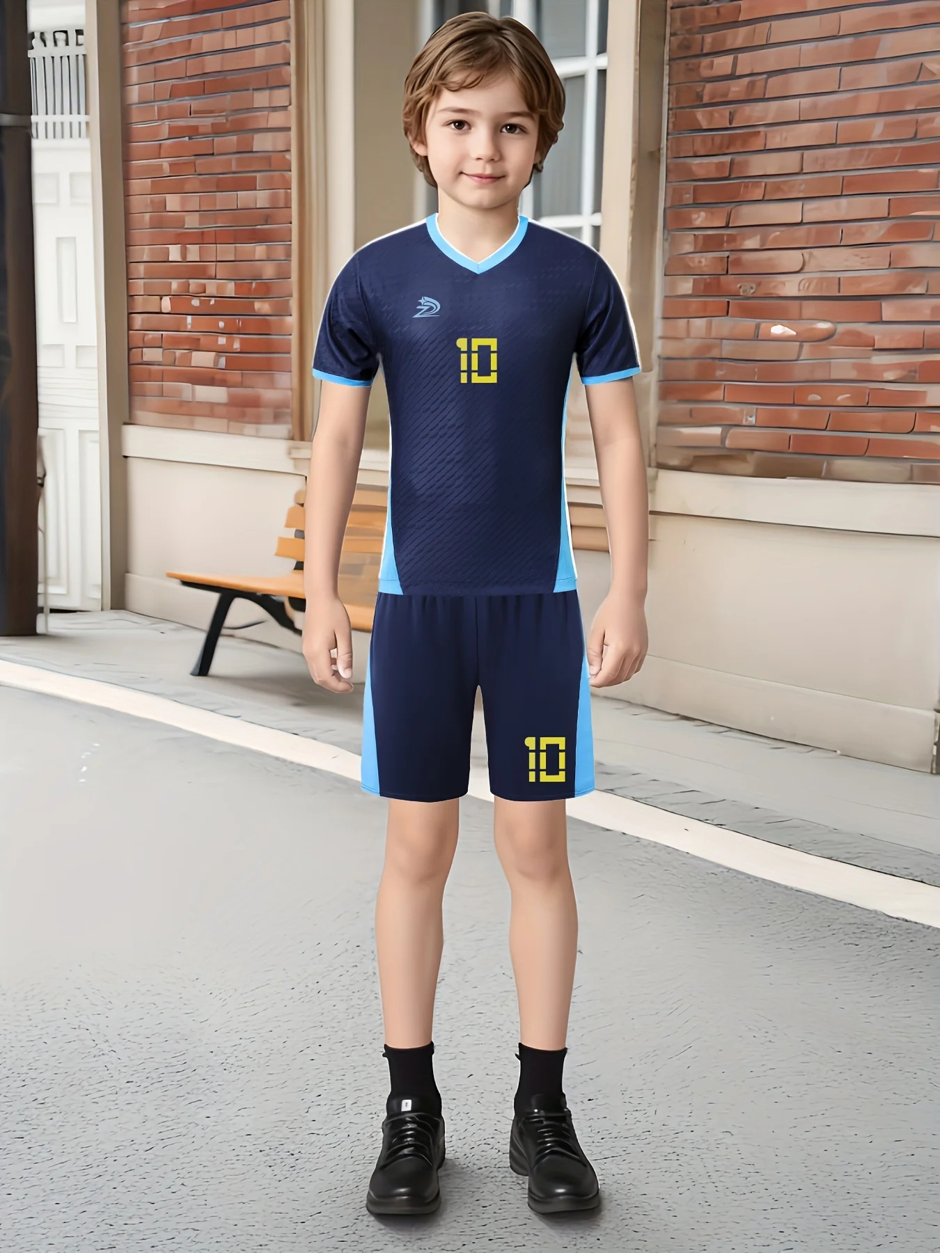 Playing football, training jerseys, dark blue Argentine style quick-drying and comfortable children's kit