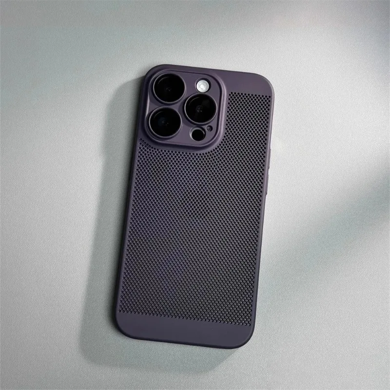 Ultra Thin Honeycomb Mesh Hard PC Case with Lens Protection and Heat Dissipation