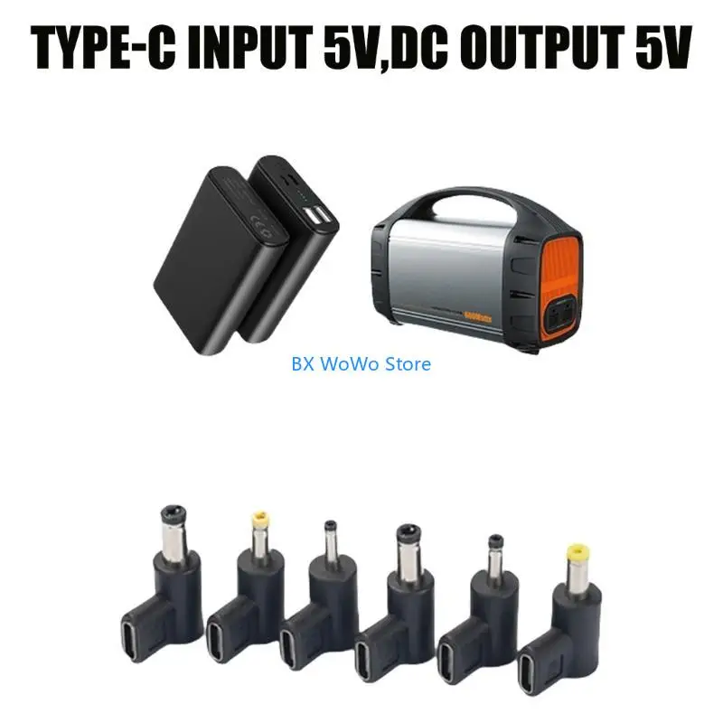 918a 타입 C 여성 5.5x2.5/3.0x1.1/3.5x1.35/4.0x1.7/4.8x1.7/5.5x2.1mm 플러그 어댑터