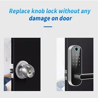Smart Fingerprint Door Lock App Remote Control Keyless WIFI Digital Touchscreen Lock NFC IP67 Waterproof with 2 IC Cards - Image 6