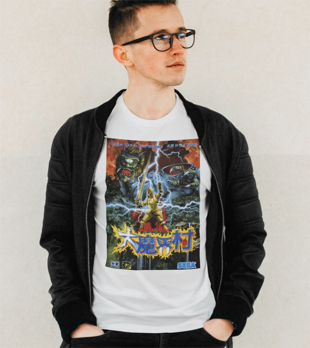メンズ日本のアートtシャツ Ghouls N Ghosts Daimakaimuraアーケードゲームセット コットンの服 面白いクルーネックtシャツ ギフトアイデア T Shirts Aliexpress