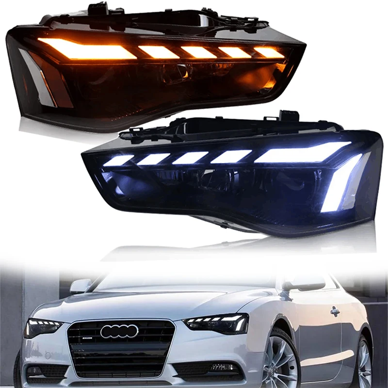 

2PCS Car Front Lights For Audi A5 A5L LED Headlights 2012 2013 2014 2015 2016 DRL Turn Signal Headlamp Assembly Auto Accessories
