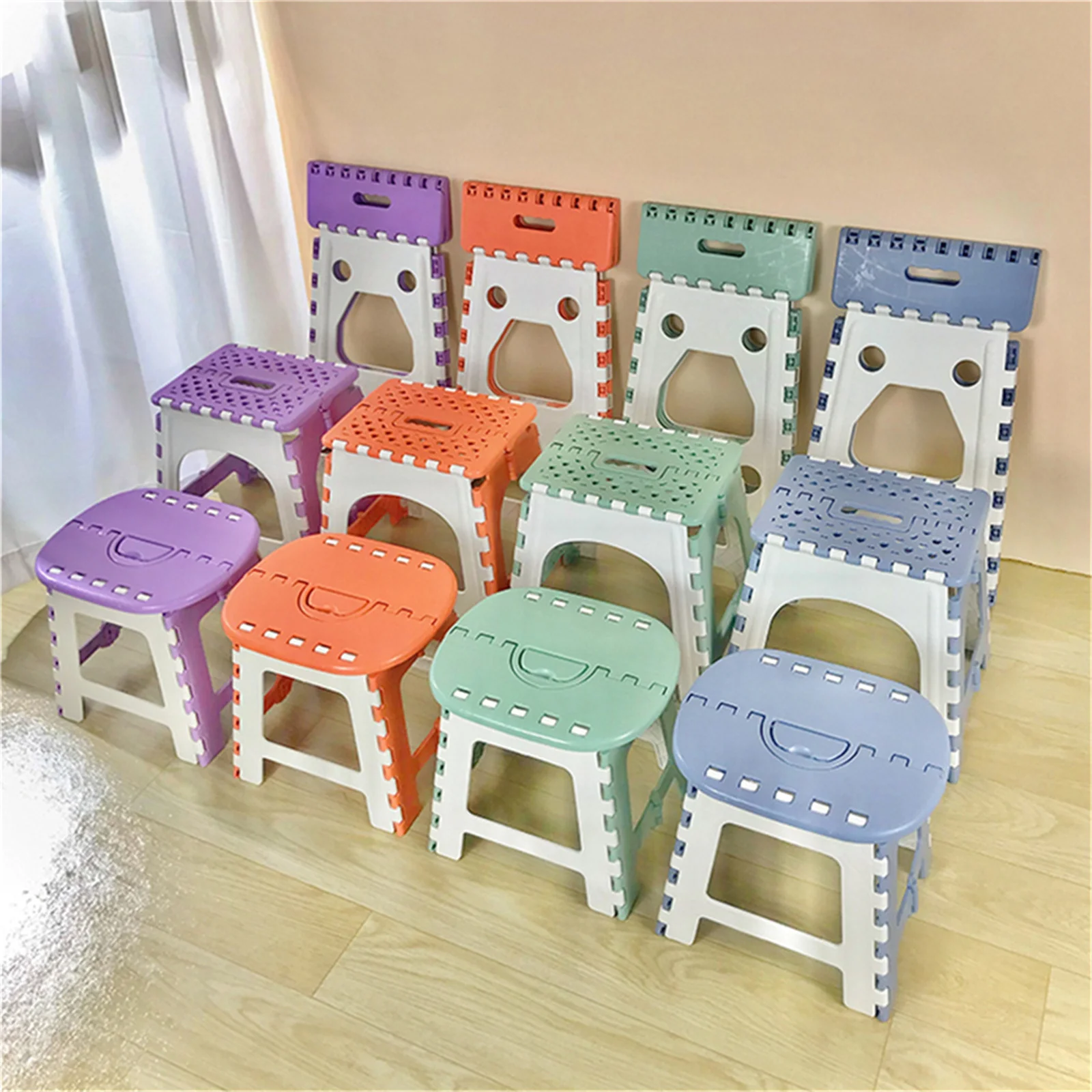 Foldable Stool Portable Outdoor Fishing Stool Creative Stall Plastic Small Bench Hand Showing Camp Folding Bench 2