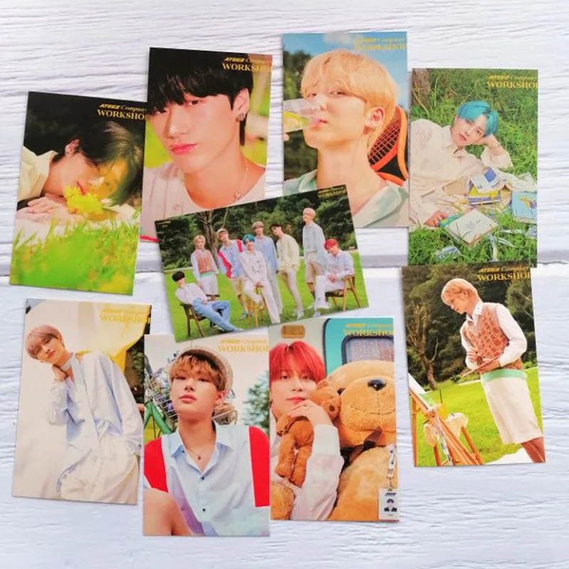 

KPOP ATEEZ Photocard Double Sides Card Postcard Hongjoong Seonghwa Yunho Yeosang San Mingi Wooyoung Fans Collection Gift