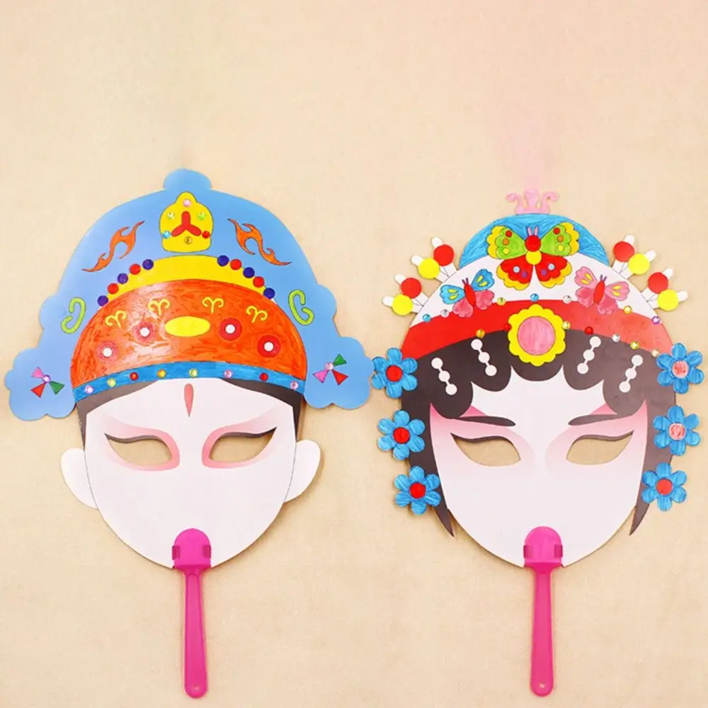 Beijing Opera Mask Paper Beijing Opera Mask Chinese Style Handmade Handmade Diy Material Package Paper Diy Material Package