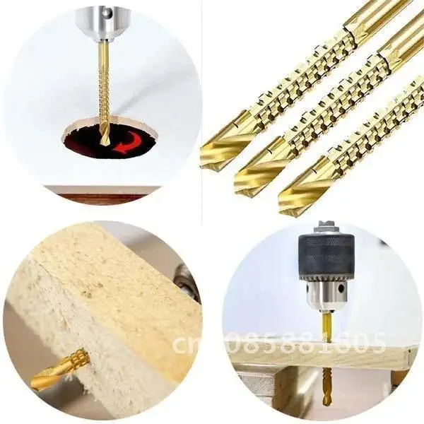 

6pcs/set Special Metal Cobalt Drill Bit Set Spiral Screw Metric Composite Tap Twist Drill Bit Set Multi Function