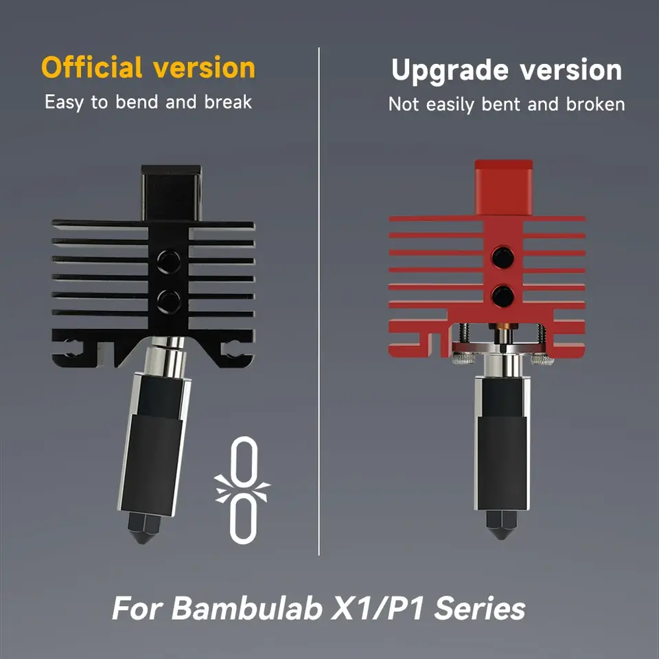 Complete Hotend Assembly Hotend For Bambu Lab X1 X1C P1P P1S with Fan Upgrade 2.0 with Nozzle Complete Bamboo Lab X1 Carbon image 5