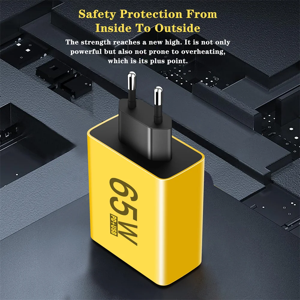 Total 65W USB C Charger Multiple 6 Ports Type C PD Fast Charging Mobile Phone Wall Adapter for iPhone 16 15 Pro Xiaomi Samsung BEST SELLERS