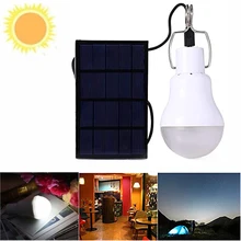 

Portable LED Solar Lamp Charged Solar Energy Light Panel Powered Emergency Bulb for Outdoor Garden Camping Tent Fishing