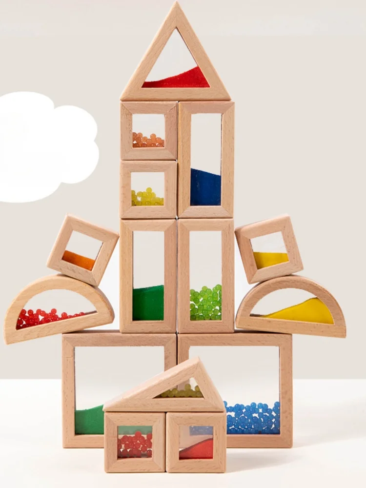 Rainbow Acrylic/Wooden Building Blocks 3