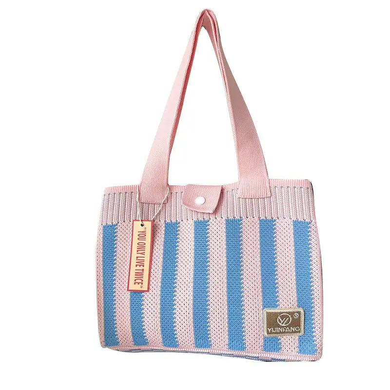 

2023 клатчи для женщин, вязаная сумка, женская сумка на плечо, Повседневная Ручная сумка, женская сумка, вместительная сумка для покупок, эко-сумка