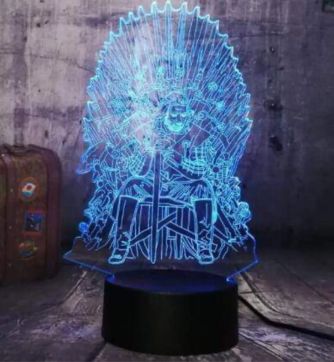 

3D night Light Iron seat USB Charge Touch Switch Lamp 7 Colorful Kids Night Light Hot Drop Ship Novelty Gifts