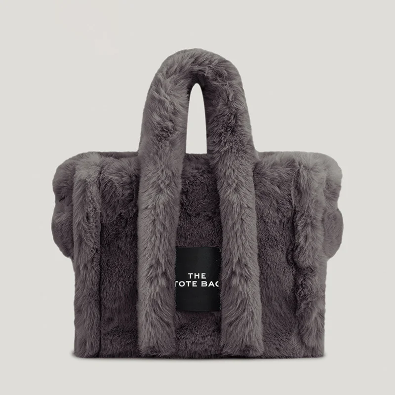 Marc Jacobs Small Traveler Faux Fur Tote  Tote Bag Marc Jacobs Mini Fur -  Luxury - Aliexpress