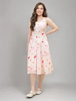 DUSHU Plus Size French Floral Wrap Dress 2025 Summer Slimming Midi Layering Dress Elegant Lace Trim Office Casual Chic Dress