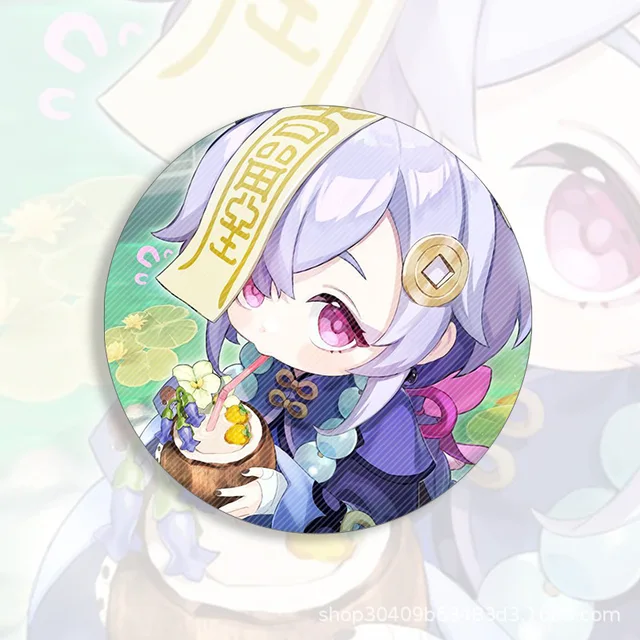 58mm Game Genshin Impact Brooch Pin Xiao Kaedehara Ayaka Baal Raiden Shogun Cosplay Badge Accessories For Clothes Backpack Gift 10