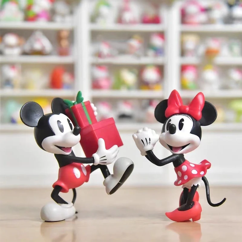 Cute Mini Mickey Minnie Mouse Figure Disney Toys Periferiche Collection Cake Decor Ornamenti Modello In Pvc Action Figurine Regali