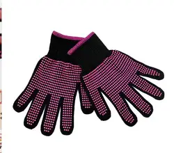 Heat Resistant Non - Slip Silicone BBQ & Oven Gloves (RoseRed 1 pair)