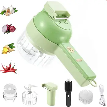 4-in-1 Electric Vegetable Cutter – Wireless Handheld 1