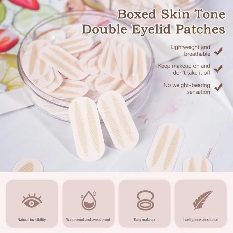 이중 눈꺼풀 스티커 300PCS 단일 눈꺼풀을 위한 보이지 않는 스트립 자연스러운 룩 오래 지속되는 메이크업 도구 매일 사용