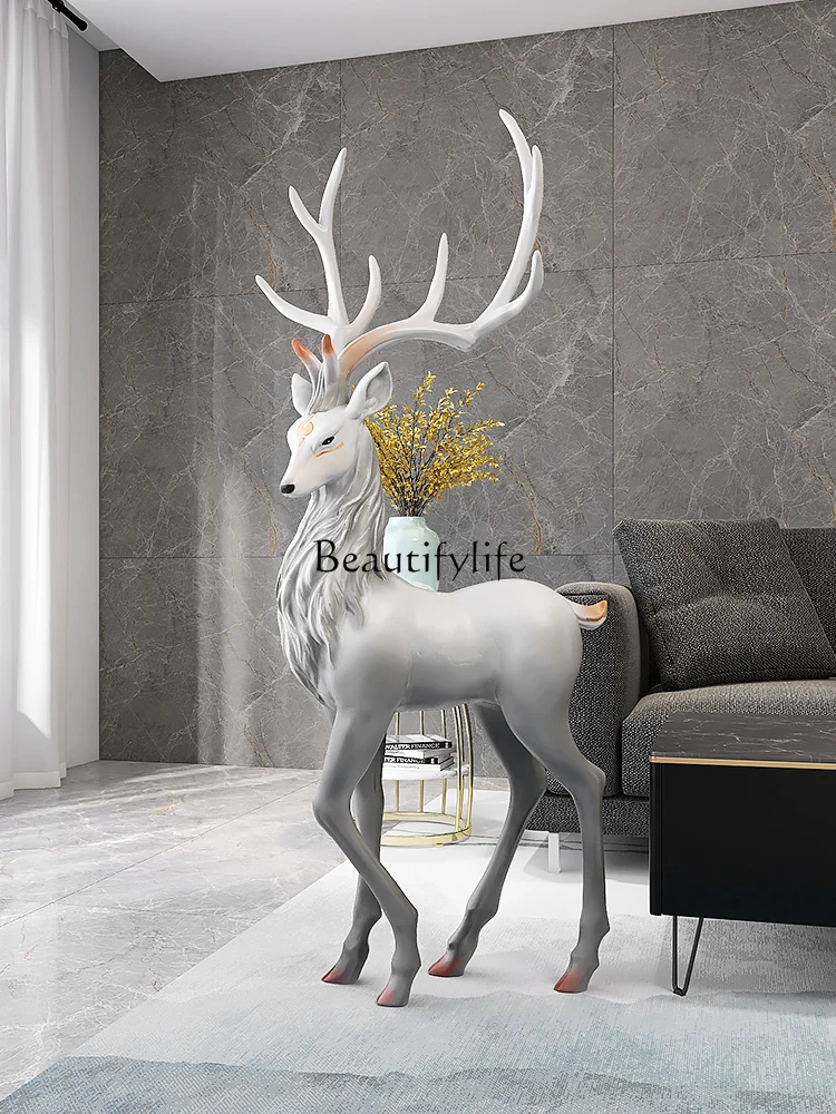 

Light Luxury Elk Living Room Large Floor Ornaments TV Cabinet next to Decorations Opening Gifts