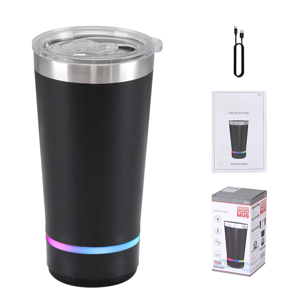 Portable Bluetooth Speaker With Led Lights Wireless Outdoor Audio_voghion.com
