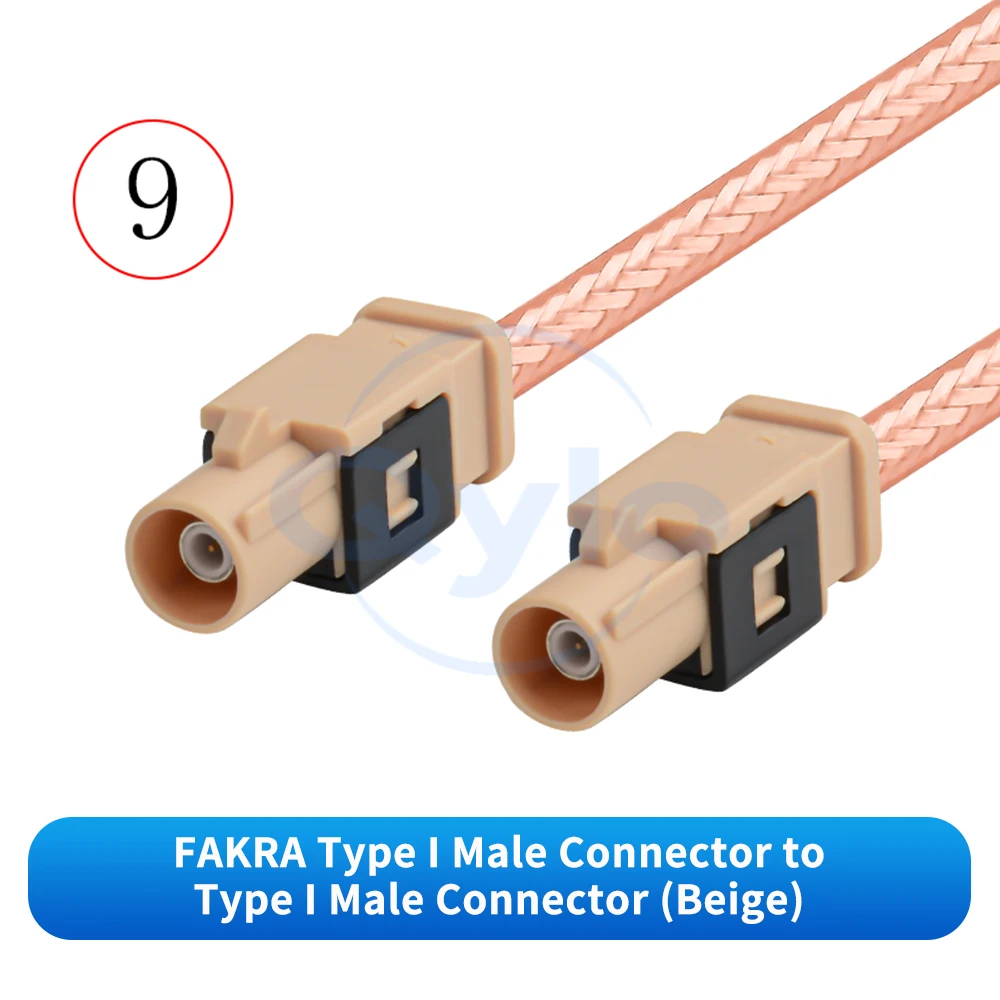 FAKRA Stecker-zu-Stecker Hochfrequenz-Verlängerungskabel RG142 Koaxial-Messkabel 0-6 GHz (1 Stück) – Detail 10