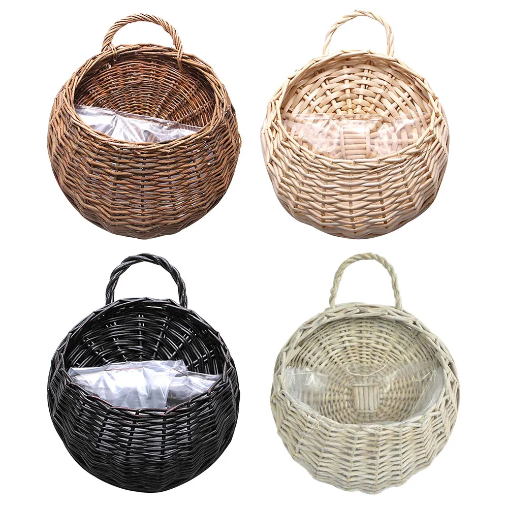 Handmade Woven Hanging Basket – Natural Wicker Storage Hanging Wall Basket for Home, Garden, Wedding, and Wall Decorations.