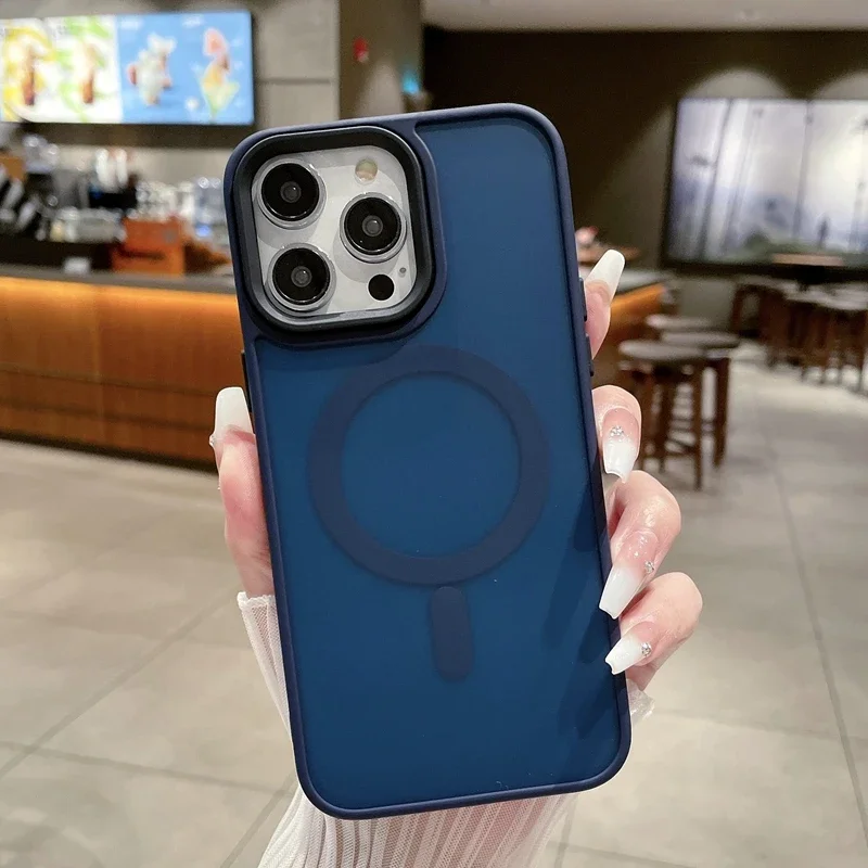PURO Gradient TPU COVER MAGSAFE per iPhone 16, Blu