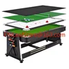7FT New Fashion 4 In 1 Rotating Multi Game Table Set  with Billiard Table/ Air Hockey/Tennis/Dinning Table 6