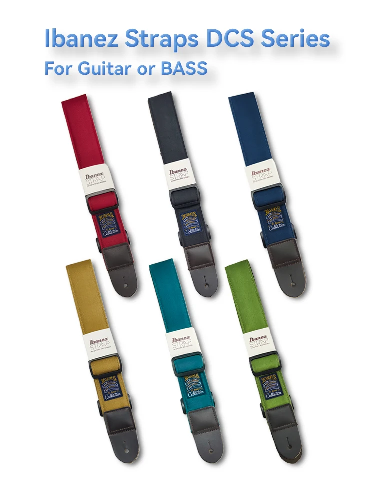 Ibanez ギターストラップ マルチカラー 長さ調節可能 簡単装着 ベース