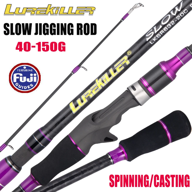 Lurekiller slow jigging rod 1.91M Spinning/Casting 40 150G PE 0.8 2.5