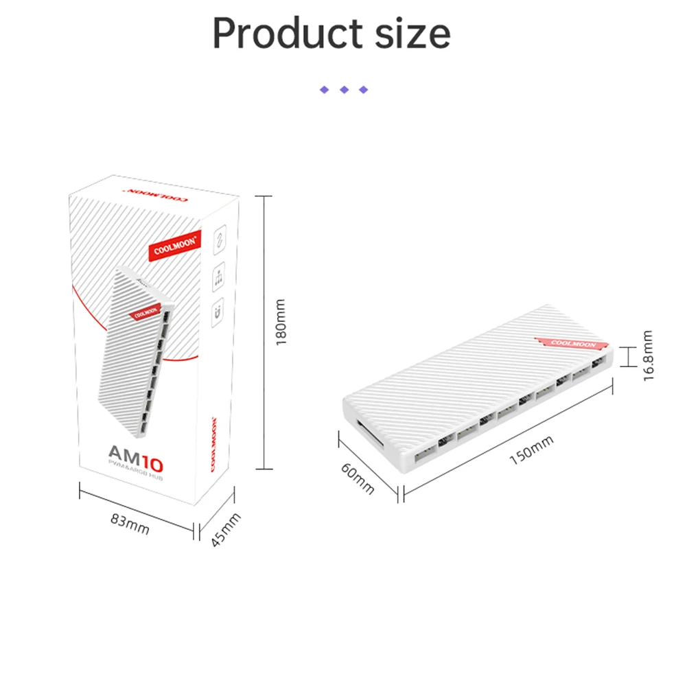 1 To 10 4 Pin PWM 3 Pin Addressable ARGB Adapter SATA Powered 5V 3Pin Cooling Fan Controller Magnetic Suction for Case Fan