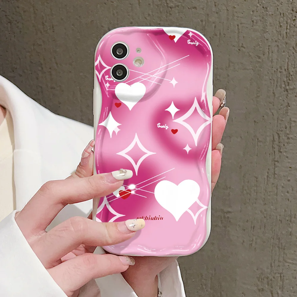 Custodia Per Telefono Pink Love Star Per Iphone 15 Pro Max Custodia Iphone 14 11 13 12 Pro Max 7 8 14 15 Plus Se 2020 2022 Cover In Silicone Morbido